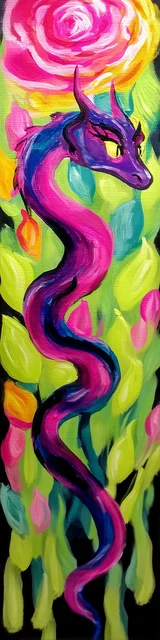 Free dragon bookmark featuring a green slime snake dragon